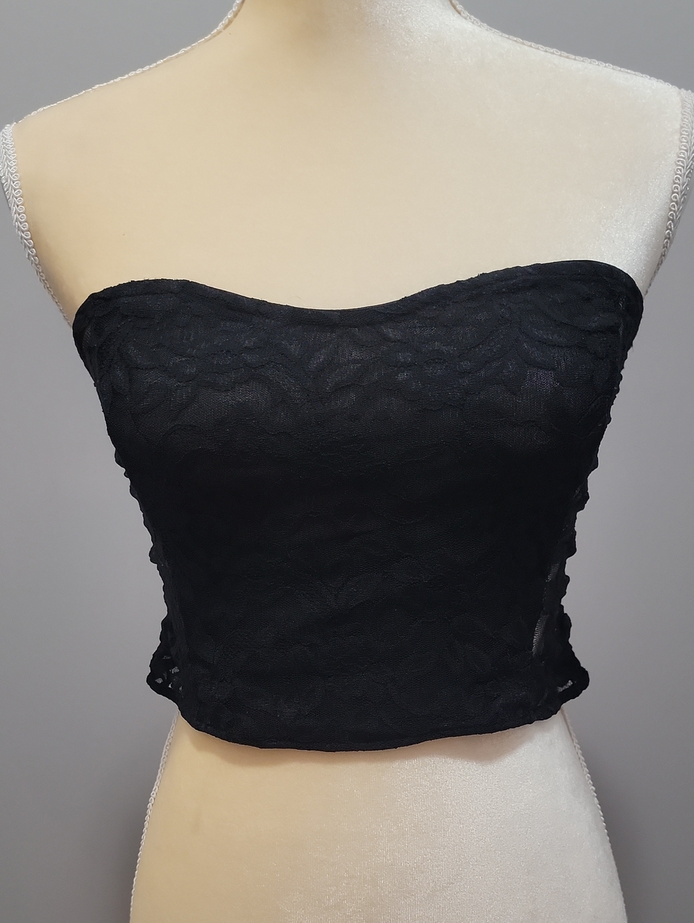Victorias Secret Lace Strapless Bralette Black Sz S